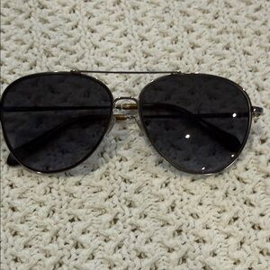 Fossil FOS 2096/G/S Silver Aviator Sunglasses